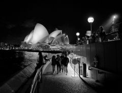 Sydney Opera House at Night (monochrome)